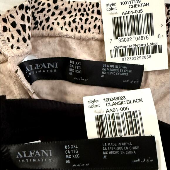 Alfani Intimates 2pc Lot Core Panty Bikini Hipster Cheetah & Black Size XXLarge - Picture 5 of 6